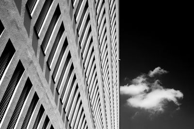 Low angle view of skyscrapers against sky