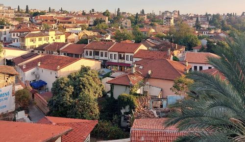 High angle view of townscape