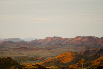 View of mountains against cloudy sky