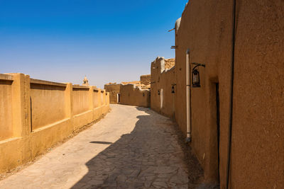 Traditional arab mud-brick architecture in al majmaah, saudi arabia