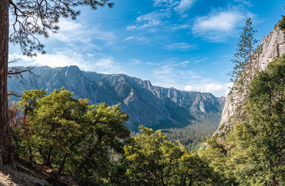 Panoramic view of mountains against sky