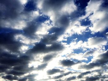 Low angle view of clouds in sky