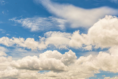 Soft white clouds and blue sky