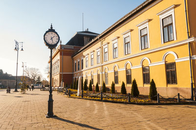 Clock tower in city