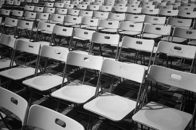 Full frame shot of empty seats