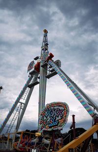 Low angle view of ferris wheel against sky