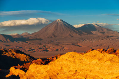 Scenic view of snowcapped mountains