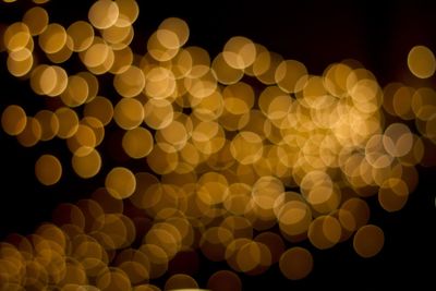 Illuminated blurred lights at night