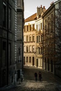 Alley in front of building