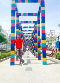 Full length of woman standing in park