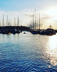 Boats in calm sea