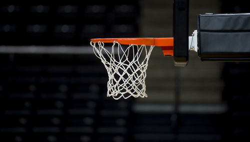 Close-up of basketball hoop