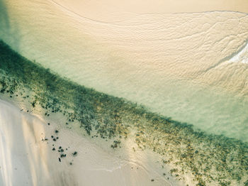 High angle view of beach