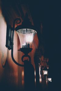 Low section of man with illuminated lighting equipment