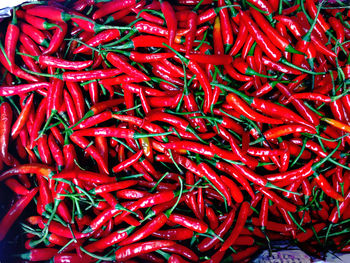 Full frame shot of red chili peppers