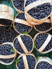 High angle view of fruits for sale at market stall