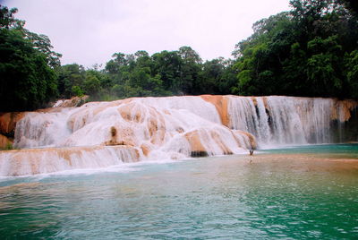 Scenic view of agua azul