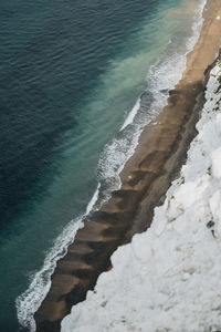 High angle view of beach