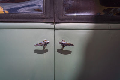 Close-up of closed door