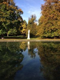View of fountain in park