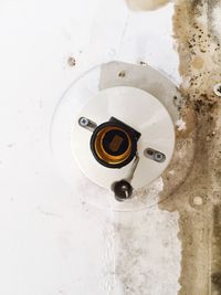 Close up of electric lamp