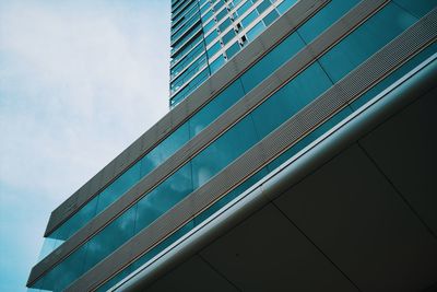 Low angle view of modern building against sky