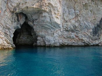 Rock formations in sea