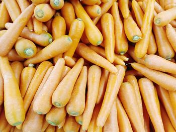 High angle view of vegetables at market stall