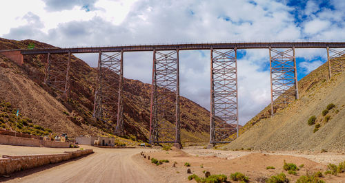 Low angle view of bridge against sky