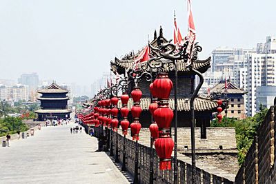 View of temple against clear sky