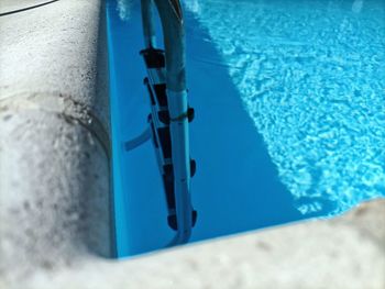 High angle view of swimming pool