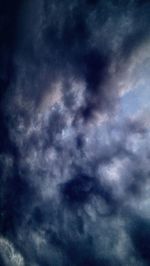 Low angle view of storm clouds in sky