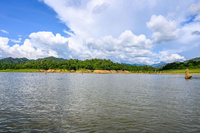 Scenic view of river against sky