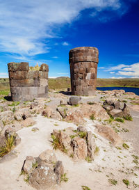 Old ruin building against sky