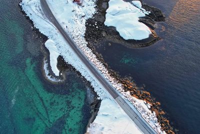 High angle view of sea