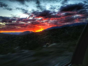 Dramatic sky over landscape