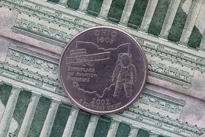 Close-up of coins