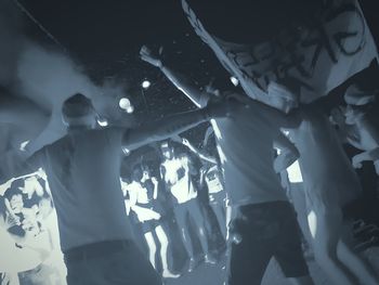 Full length of woman at night