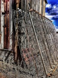 Close-up of abandoned building