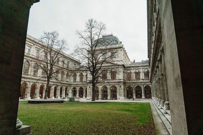 Exterior of historic building against sky