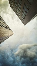 Low angle view of modern building against sky