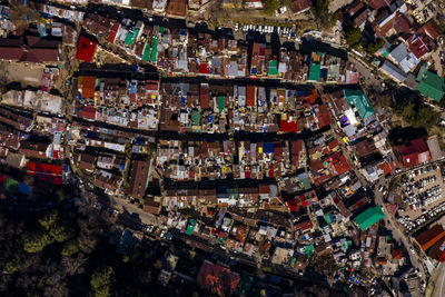 High angle view of city