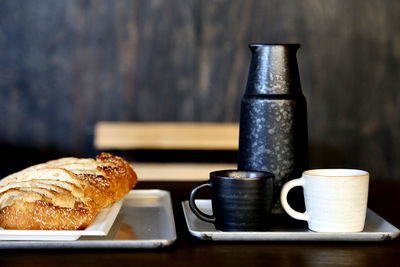 Close-up of food on table