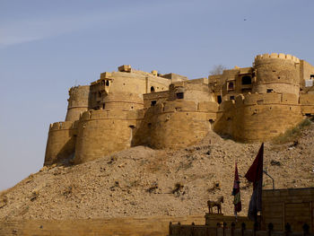 Low angle view of jaisalmer fort