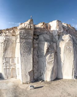 Rock formations against sky