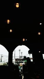 Illuminated built structure at night