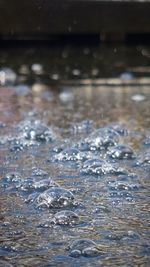 Close-up of water splashing in sea