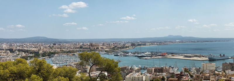 View of palma de mallorca from castell de bellver