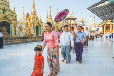 Group of people in temple