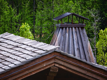 Low angle view of roof of building